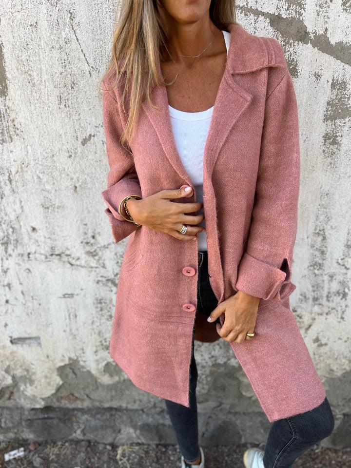 Women's Lapel Collar Button Blazer