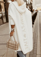 Women's Longline Open Cardigan – Relaxed Layering – White