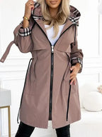 Women's Waterproof Windproof Zip Coat – Brown