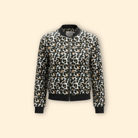 Bomber Jacket Leopard Print Women's Zip-Up – Casual, Holiday, Office, Gift · Werune