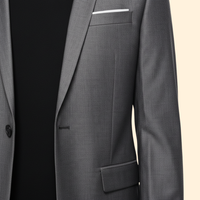 Men's Blazer Slim Fit Grey Single-Button Lined Suit Jacket – Office, Wedding, Formal, Gift