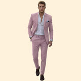 Men's Suit Set Two-Piece Blue Tailored Fit Blazer & Trousers – Wedding, Office, Formal, Gift